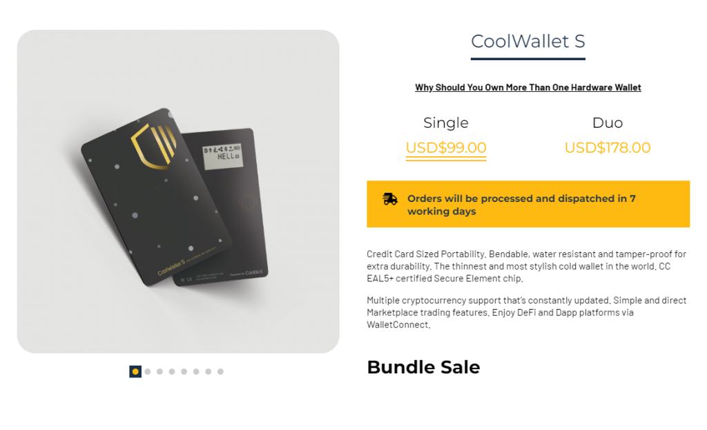 CoolWallet-可以聯名客制的藍芽加密貨幣硬體錢包