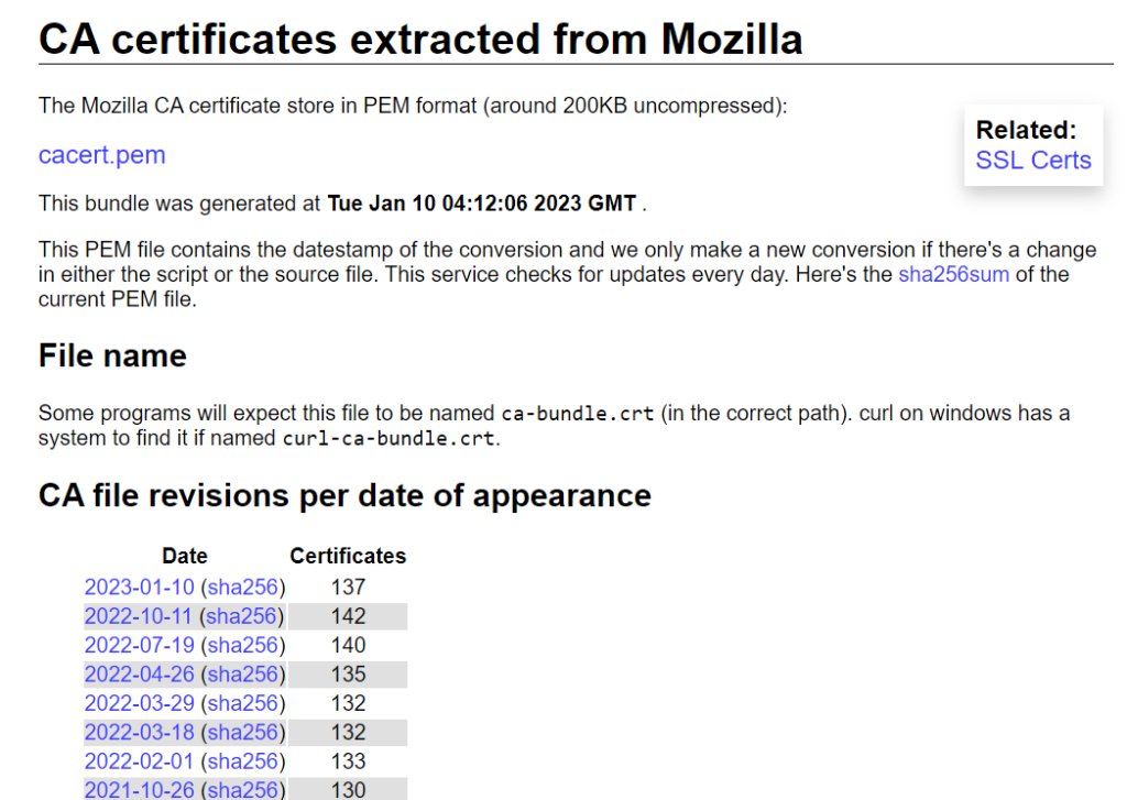 Windows Server IIS PHP Curl SSL Certificate 