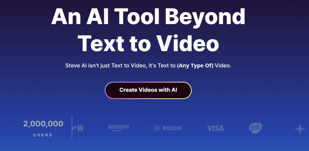 steve ai : 超強大的 AI Video Tools