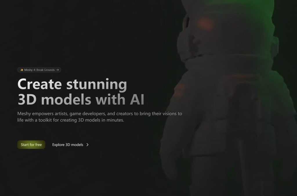 Meshy AI：適合遊戲開發的3D建模流程的新工具