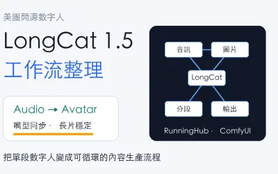 LongCat 1.5 是什麼?美團開源數字人模型與 RunningHub 工作流整理