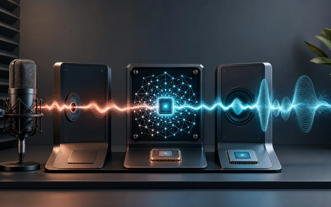 VibeVoice 本地語音辨識與即時 TTS 模型架構概念圖